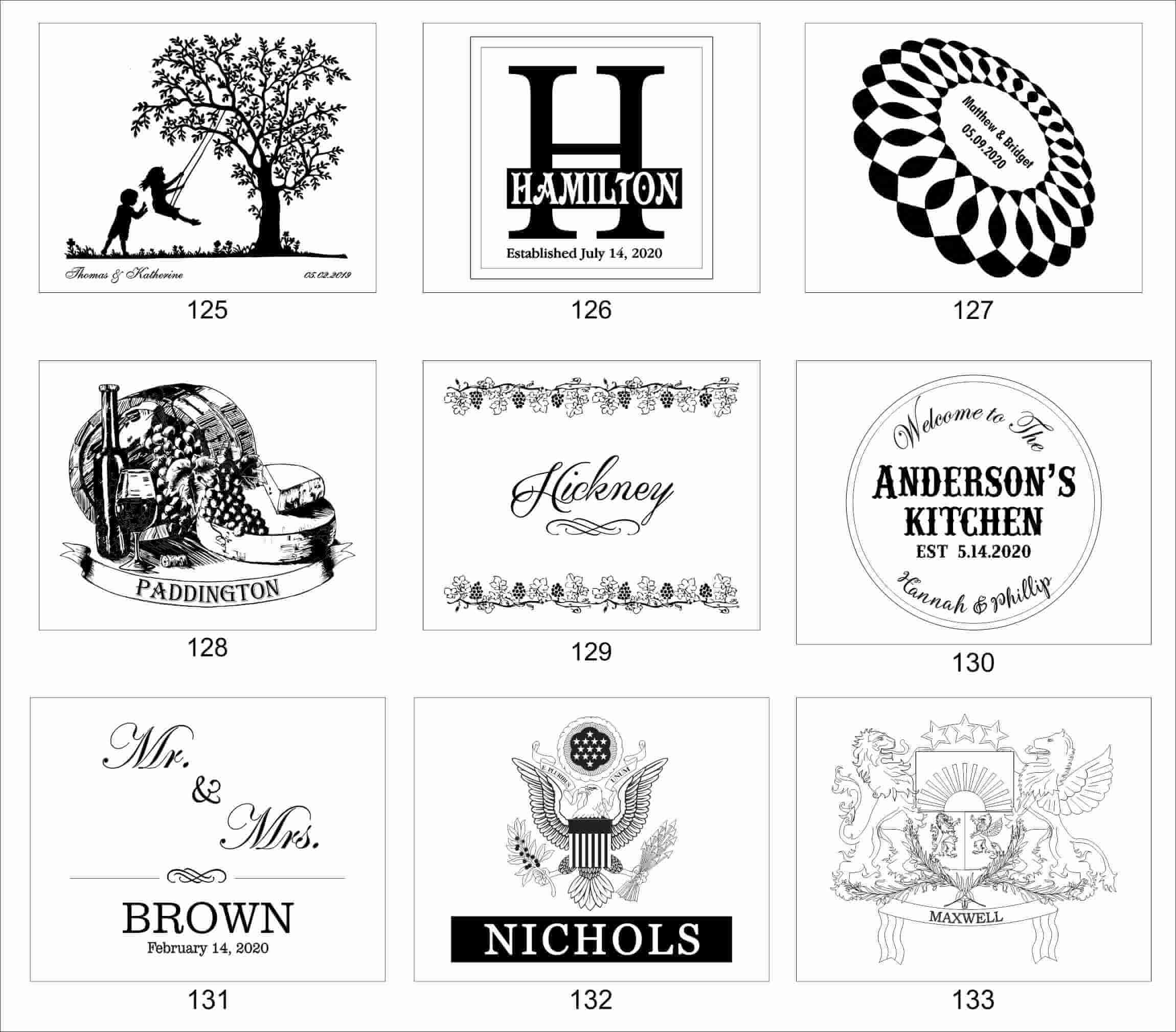 Personalized Cutting Board - Laser Engraved 125-133 - Image 2