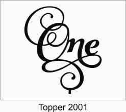 Alternative view of Birthday Cake Topper 2001