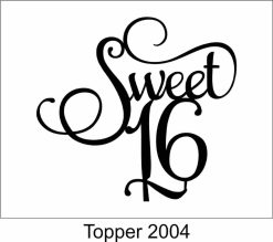 Alternative view of Birthday Cake Topper 2004