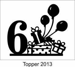 Alternative view of Birthday Cake Topper 2013