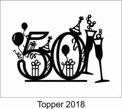 Alternative view of Birthday Cake Topper 2018