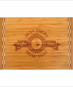 Personalized Bamboo Rectangle Cutting Board - with butcher block inlay