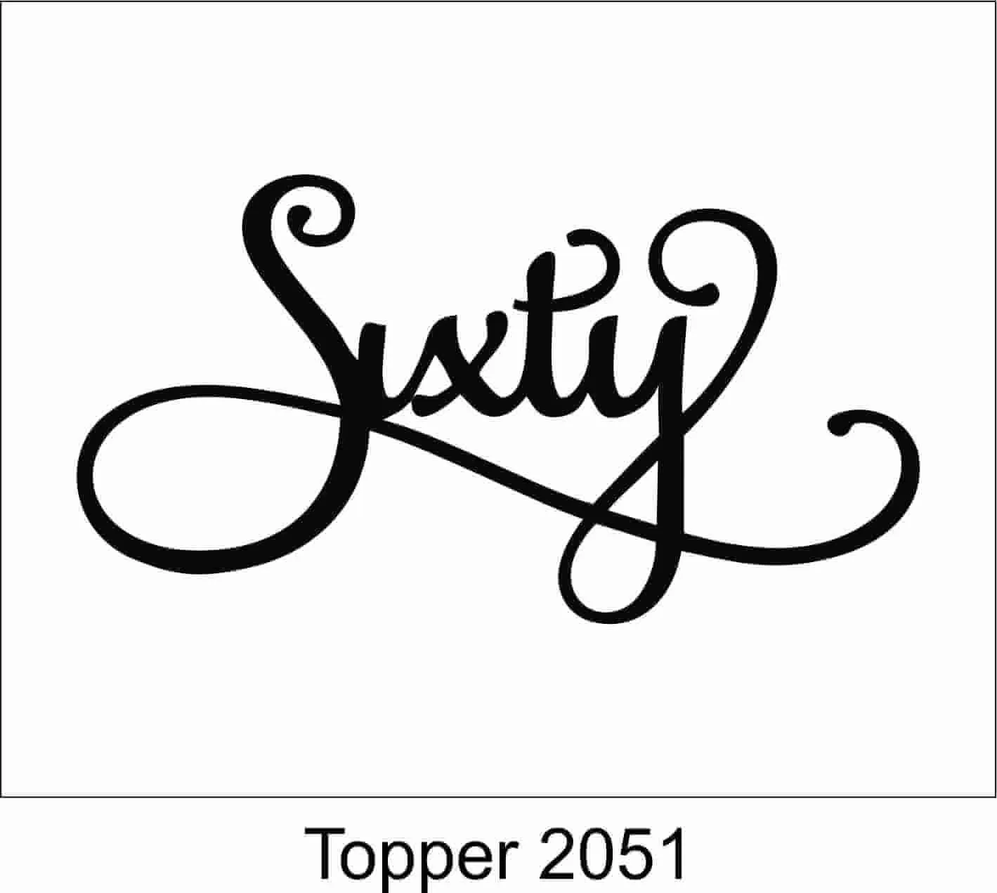 Birthday Cake Topper 2014 Sixty - Image 2