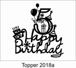 Alternative view of Birthday Cake Topper 2018a