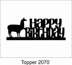 Alternative view of Birthday Cake Topper 2070 Llama