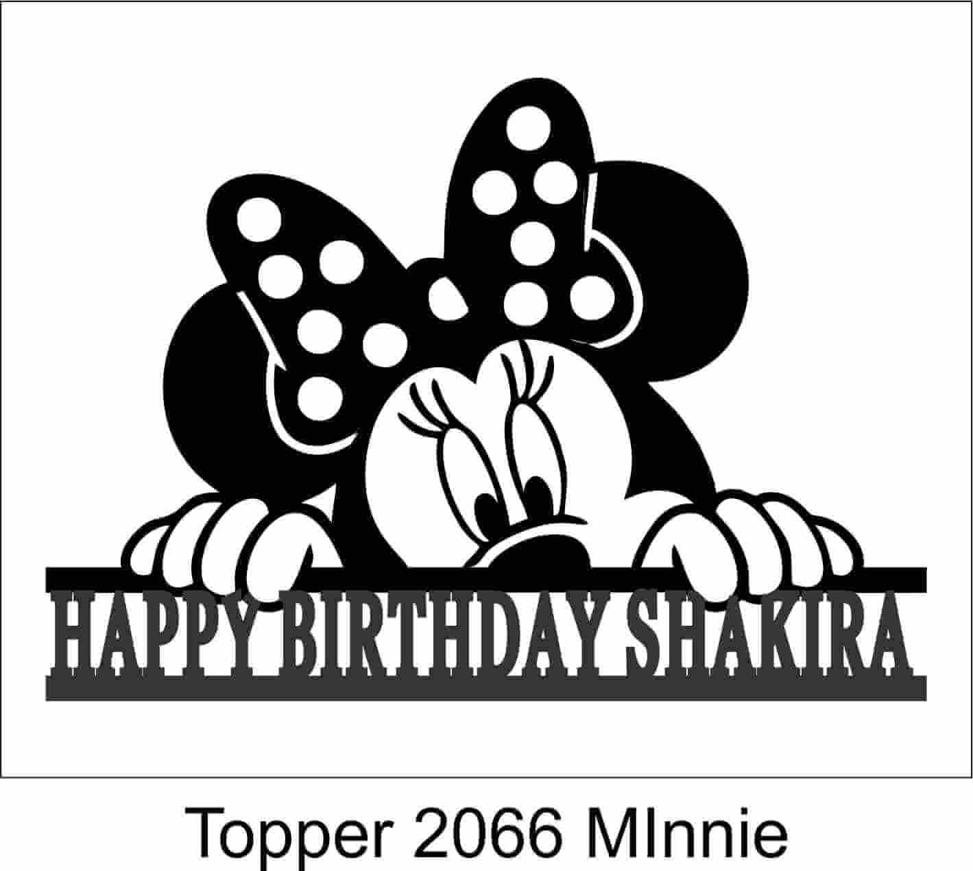 Birthday Cake Topper 2066 Minnie - Image 2