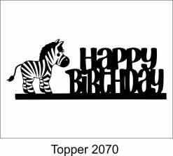 Alternative view of Birthday Cake Topper 2070 Baby Zebra
