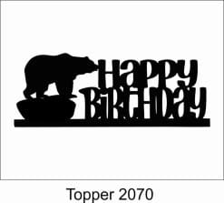 Alternative view of Birthday Cake Topper 2070 Bear