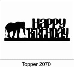 Alternative view of Birthday Cake Topper 2070 Elephant