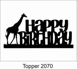 Alternative view of Birthday Cake Topper 2070 Giraffe