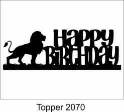 Alternative view of Birthday Cake Topper 2070 Lion