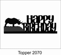 Alternative view of Birthday Cake Topper 2070 Rhino