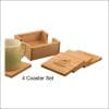 Bamboo 4" Square with Holder