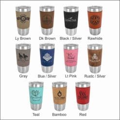 Alternative view of Polar Camel Leatherette 20 oz. Tumbler with Clear Lid
