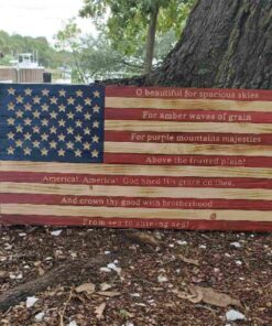Rustic American Flag - AMERICA THE BEAUTIFUL (several versions, 3 sizes)