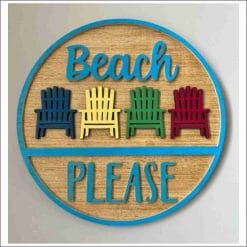 Alternative view of Layered Wall Decor - Beach Please Adirondack Chairs (2 Layers)