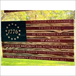 Alternative view of Rustic American Flag - BETSY ROSS 1776 (several versions, 3 sizes)