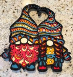 Alternative view of Layered Wall Decor - Gnomes (2 colors)