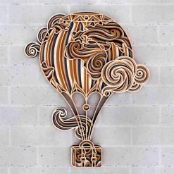 Layered Wall Decor - Hot Air Balloon (9 Layers)