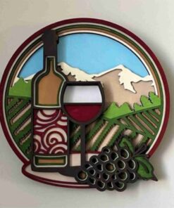 Layered Wall Decor - Wine Mountains (7 Layers)