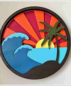 Layered Wall Decor - Tropical Wave (6 Layers)