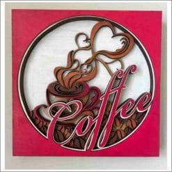 Alternative view of Layered Wall Decor - Coffee Shadow Box (7 Layers) - 4 colors