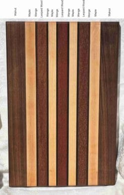 Alternative view of Leopard Stripes - Edge Grain Cutting Board