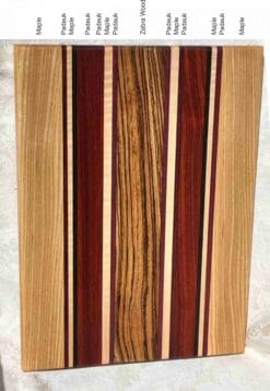 Alternative view of Plantation Rain - Edge Grain Cutting Board