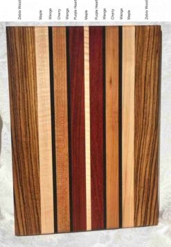 Alternative view of Red Zebra - Edge Grain Cutting Board