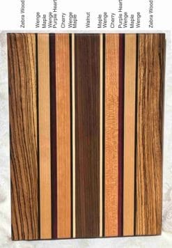 Alternative view of Zebra Run - Edge Grain Cutting Board