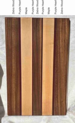 Alternative view of Zebra Swatch - Edge Grain Cutting Board