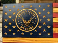 Alternative view of Rustic American Flag - Air Force Seal (2 sizes)